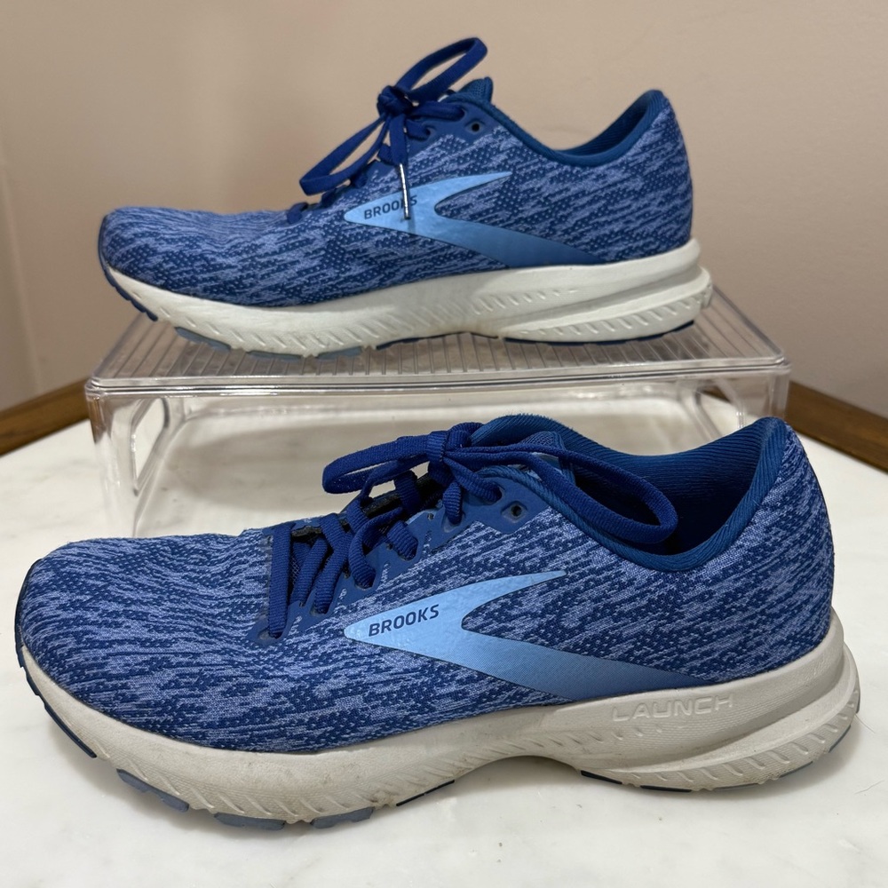 Brooks Launch 7 Wave Pattern Blue Sneakers for Running - Picture 2 of 7